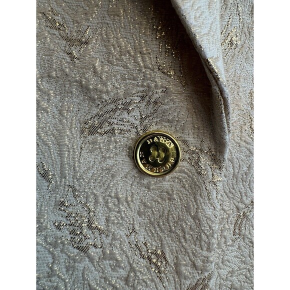 Dana Buchman New Dress Jacket Gold Metallic NWT Size 16 Vanilla Ice - Picture 8 of 12